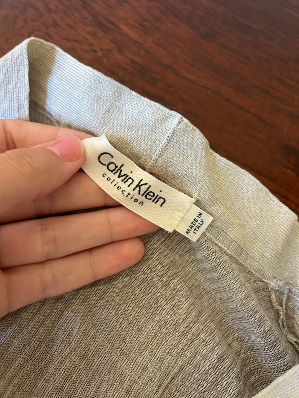 Calvin Klein Collection Silk Metallic Cardigan Made in Italy S - Picture 2 of 4